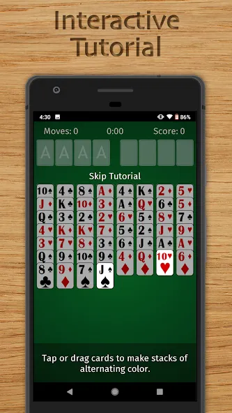 FreeCell Solitaire Classic (Фрисел Солитер Классик)  [МОД Unlocked] Screenshot 5