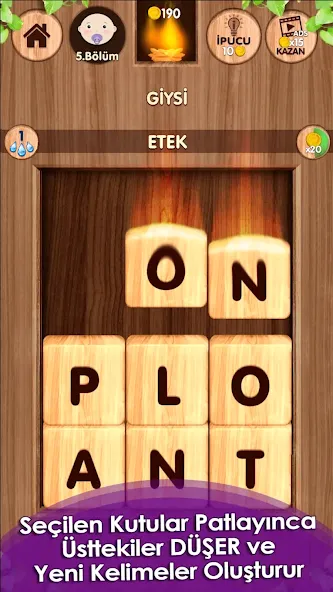 Düşen! Kelime Oyunu  [МОД Много денег] Screenshot 2
