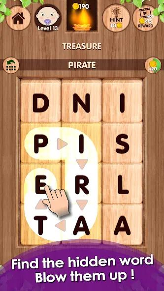 Falling Word Games - Addictive (Фоллинг Уорд Геймс)  [МОД Menu] Screenshot 1