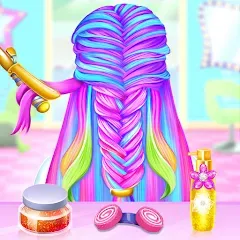 Скачать взлом Braided Hair Salon Girls Games  [МОД Бесконечные монеты] - полная версия apk на Андроид