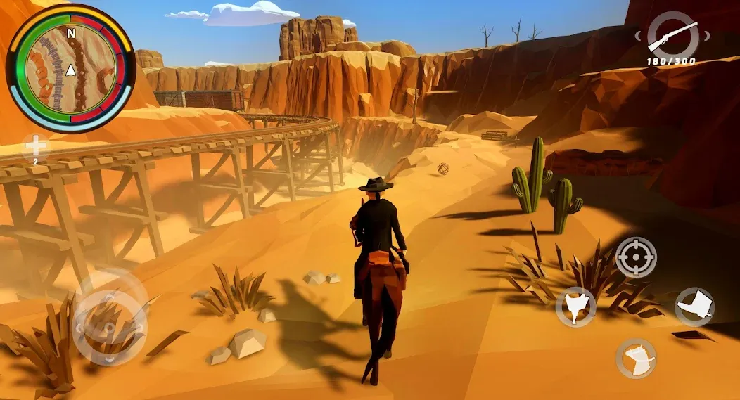 West Cowboy Western Polygon  [МОД Много монет] Screenshot 1