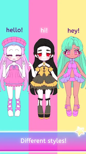 Mimistar dress up chibi doll (Министар)  [МОД Бесконечные деньги] Screenshot 2