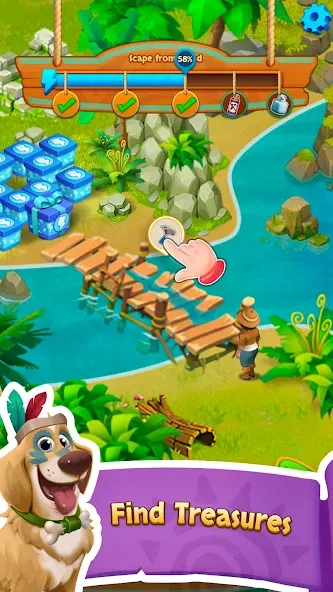 Island Adventure Jungle  Blast (Марбл Пазл)  [МОД Меню] Screenshot 3