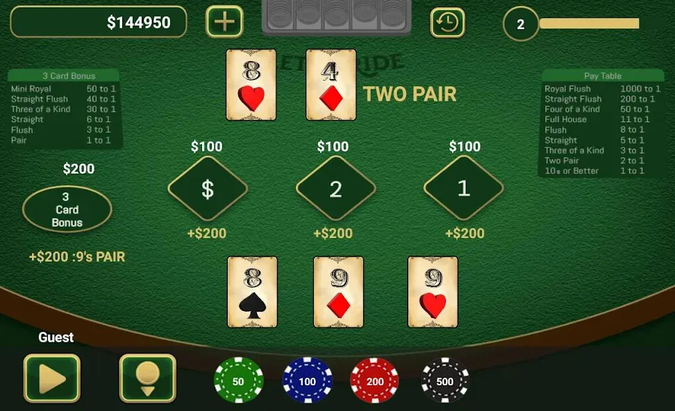 Let It Ride Poker  [МОД Menu] Screenshot 2