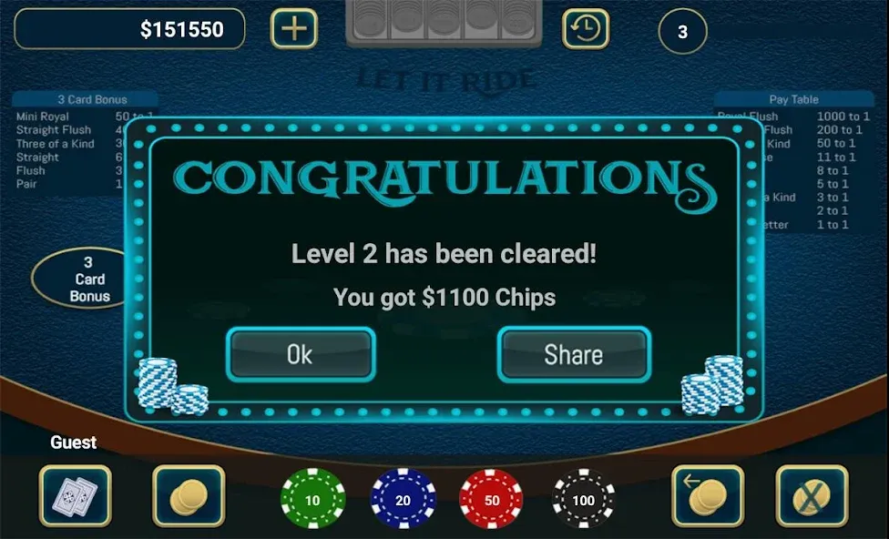 Let It Ride Poker  [МОД Menu] Screenshot 4