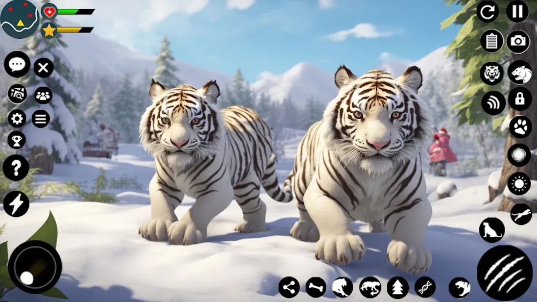 Arctic White Tiger Family Sim  [МОД Бесконечные деньги] Screenshot 2