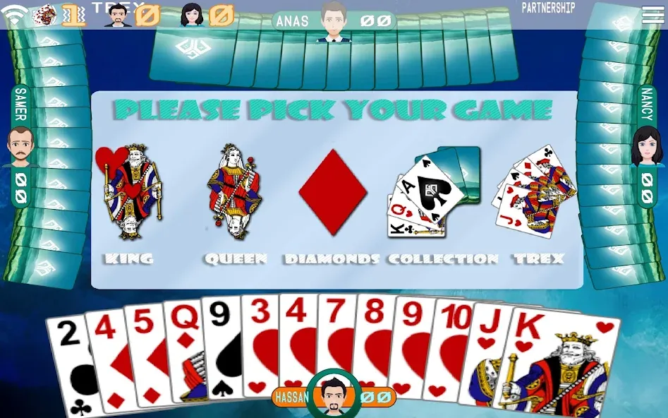 Golden Card Games Tarneeb Trix (Голден Кард Геймс Тарниб Трикс)  [МОД Unlimited Money] Screenshot 3