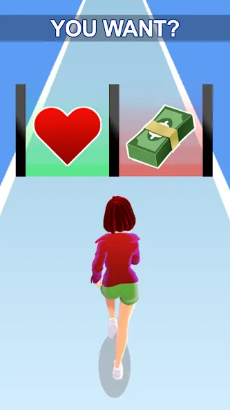 Girl Run 3D - Fun Running Game (девушка бежит)  [МОД Много монет] Screenshot 1