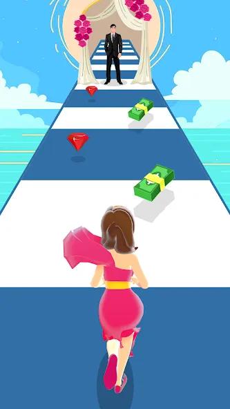 Girl Run 3D - Fun Running Game (девушка бежит)  [МОД Много монет] Screenshot 4