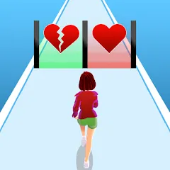 Скачать взломанную Girl Run 3D - Fun Running Game (девушка бежит)  [МОД Много монет] - стабильная версия apk на Андроид