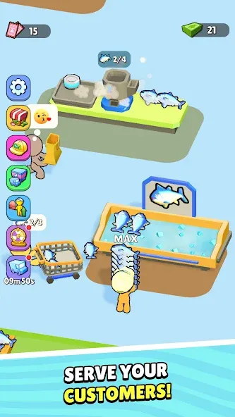 My Fish Mart: Idle Tycoon Game (Мой рыбный магазин)  [МОД Много монет] Screenshot 2