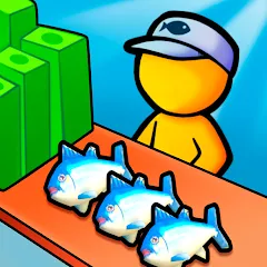 Взломанная My Fish Mart: Idle Tycoon Game (Мой рыбный магазин)  [МОД Много монет] - стабильная версия apk на Андроид