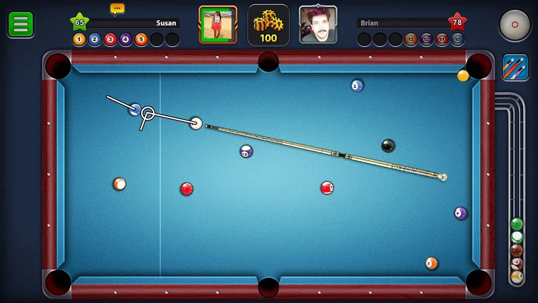 8 Ball Pool (Шаровый Бильярд)  [МОД Mega Pack] Screenshot 1