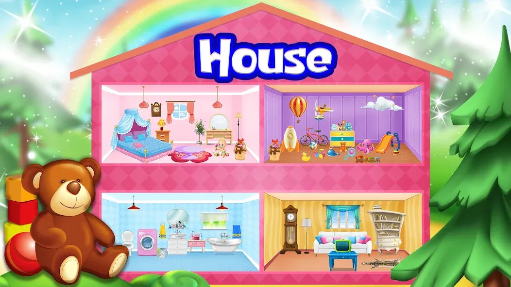 Girl Doll House Design & Clean  [МОД Mega Pack] Screenshot 1