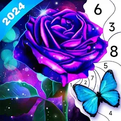 Взломанная Fancy Color - Paint By Number (Фэнси Колор)  [МОД Меню] - полная версия apk на Андроид