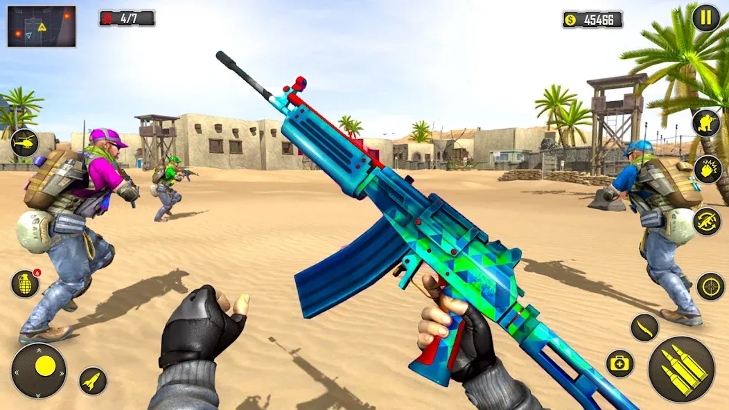 Fps Shooting Strike: Gun Games  [МОД Unlimited Money] Screenshot 1