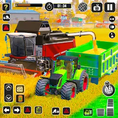 Взломанная Tractor Farming Game Harvester  [МОД Много денег] - последняя версия apk на Андроид
