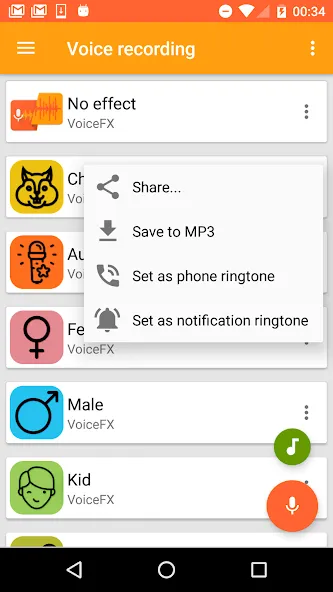 VoiceFX - Voice Changer with v  [МОД Много денег] Screenshot 3