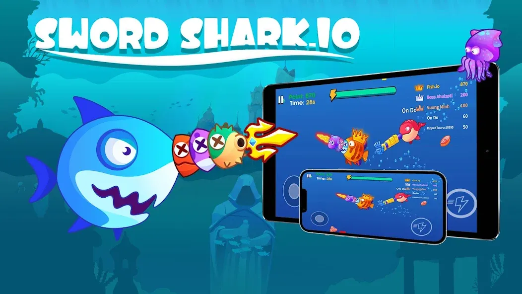 Sword Shark.io - Hungry Shark  [МОД Unlocked] Screenshot 1