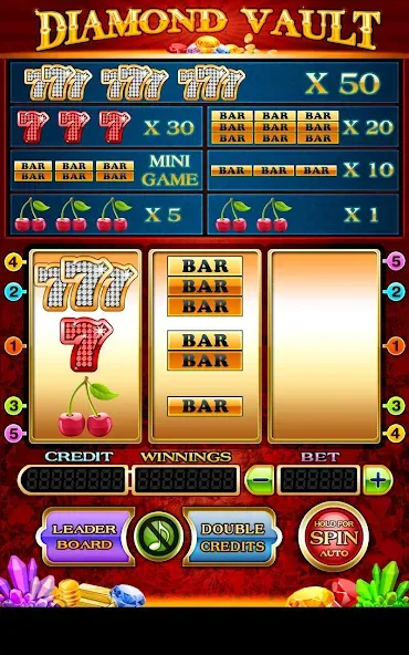 Diamond Vault Slots - Vegas (Бриллиантовые ячейки слотов)  [МОД Меню] Screenshot 1