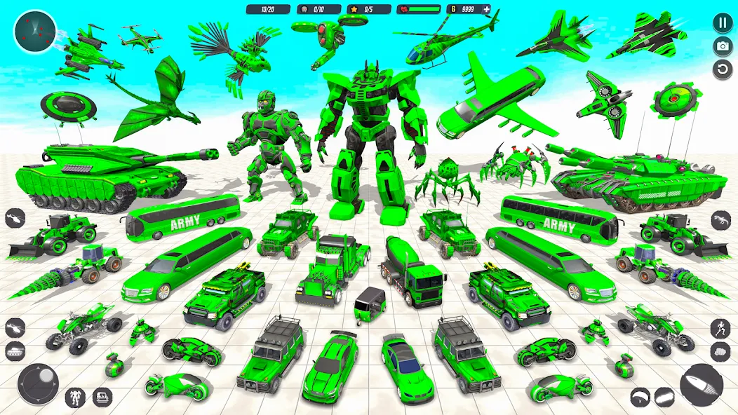 Tank Robot Game Army Games (армейский танк робот трансформационная игра)  [МОД Menu] Screenshot 1