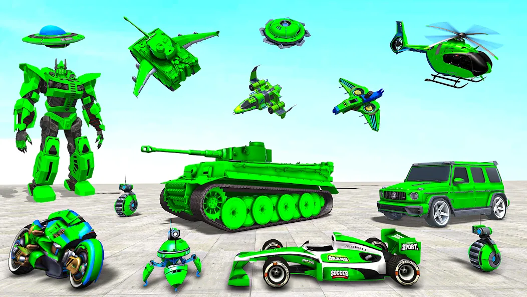 Tank Robot Game Army Games (армейский танк робот трансформационная игра)  [МОД Menu] Screenshot 2