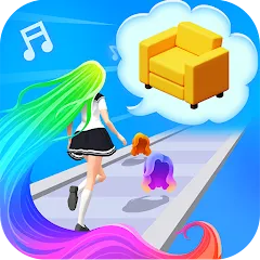 Взломанная Dancing Hair (Дансинг Хэр)  [МОД Unlimited Money] - стабильная версия apk на Андроид