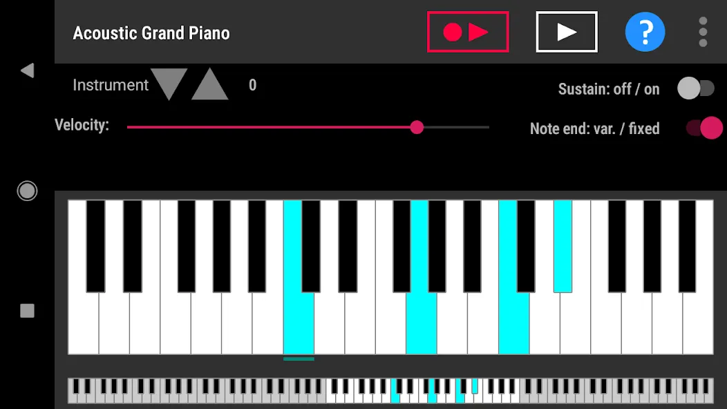 Simple piano with recorder (Симпл пиано с рекордером)  [МОД Menu] Screenshot 1