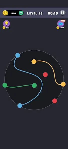 Same Color: Connect Two Dots (Сейм Колор Дот)  [МОД Бесконечные деньги] Screenshot 1