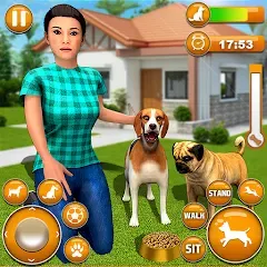 Взломанная Pet Dog Family Adventure Games  [МОД Бесконечные монеты] - полная версия apk на Андроид