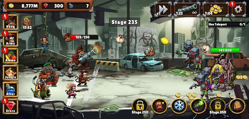 Apes vs. Zombies  [МОД Menu] Screenshot 3