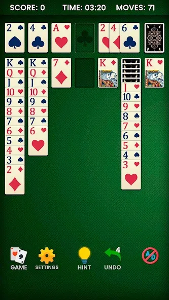 Klondike Solitaire (Клондайк солитер)  [МОД Много денег] Screenshot 4