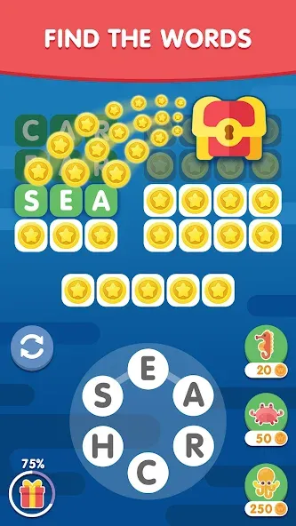 Word Search Sea: Word Puzzle  [МОД Menu] Screenshot 1