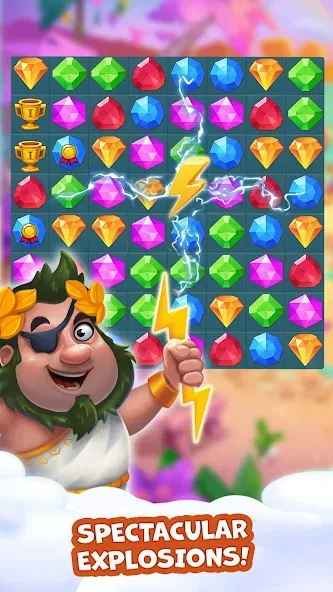 Pirate Treasures: Jewel & Gems  [МОД Unlocked] Screenshot 3