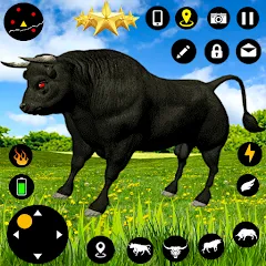 Скачать взломанную Angry Bull Attack Fight Games (Ангри Булл Атак Файт Геймс)  [МОД Много денег] - стабильная версия apk на Андроид