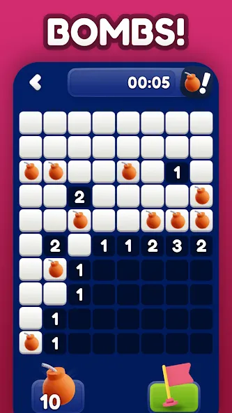 Minesweeper Bomb Mines Game (Майнсвипер разблокирует уровни Марка)  [МОД Много денег] Screenshot 3