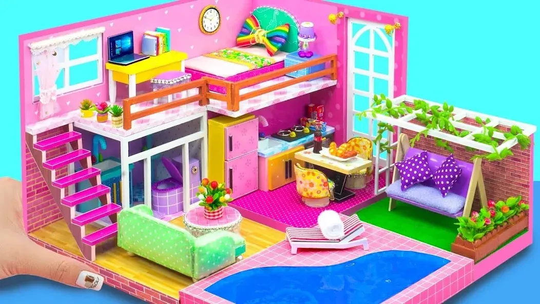 Girl Doll House Design Games (Дизайнерские игры для девочек Домик для кукол)  [МОД Меню] Screenshot 2