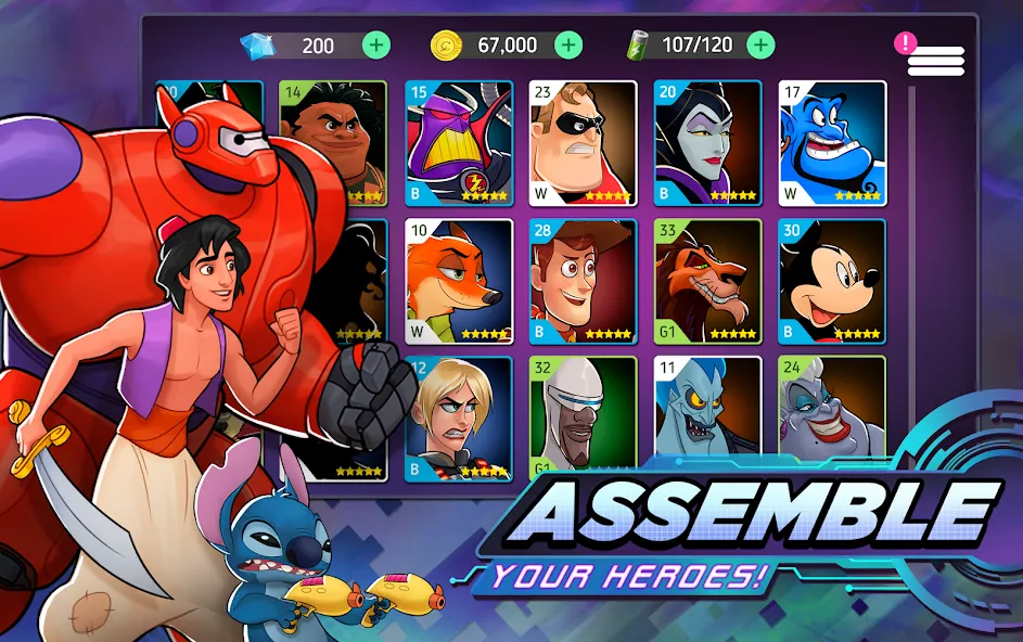 Disney Heroes: Battle Mode (Дисней Хироус)  [МОД Бесконечные деньги] Screenshot 3