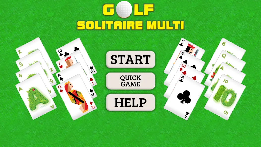 Golf Solitaire Multi CardsGame (Гольф Солитер Мульти КардсГейм)  [МОД Бесконечные монеты] Screenshot 1