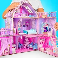 Скачать взломанную Doll House Design: Girl Games (Долл Хаус Дизайн)  [МОД Unlimited Money] - последняя версия apk на Андроид