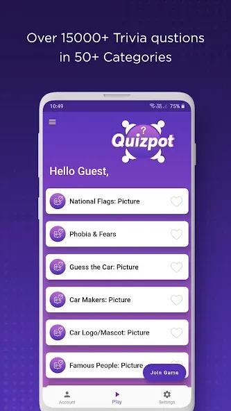 QuizPot: Group GK Quiz Trivia (КвизПот)  [МОД Бесконечные деньги] Screenshot 2