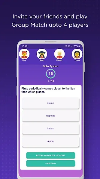 QuizPot: Group GK Quiz Trivia (КвизПот)  [МОД Бесконечные деньги] Screenshot 5