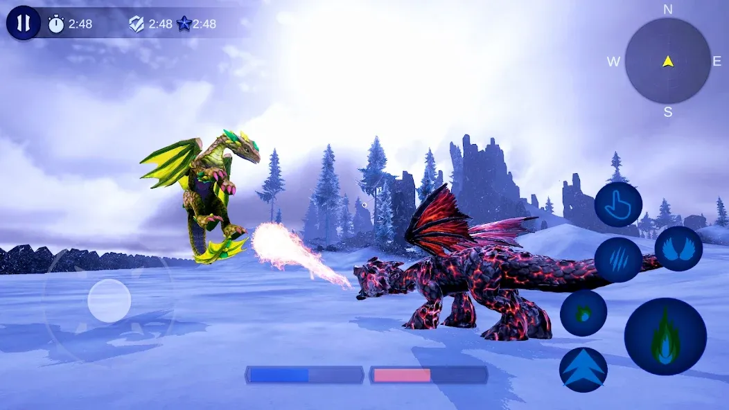 Magical Dragon Flight Games 3D  [МОД Много монет] Screenshot 1