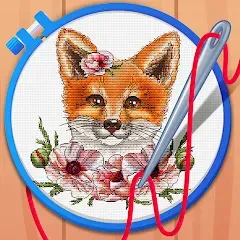 Взлом Cross Stitch Coloring Art (Кроссстич окрашивание искусства)  [МОД Все открыто] - последняя версия apk на Андроид