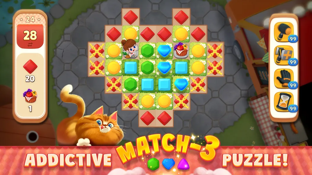 Delish Match : Match3 & Design (Делиш Матч)  [МОД Меню] Screenshot 1