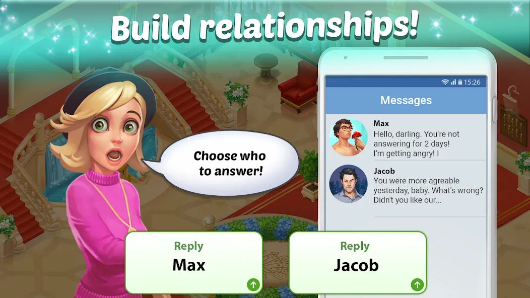 Family Hotel: love & match-3 (Фэмели Отель)  [МОД Меню] Screenshot 5