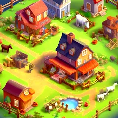 Скачать взломанную Country Valley Farming Game (Парадайз Хей Фарм Айленд)  [МОД Unlimited Money] - стабильная версия apk на Андроид