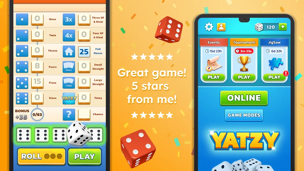 Yatzy - Fun Classic Dice Game (Ятзи)  [МОД Menu] Screenshot 2