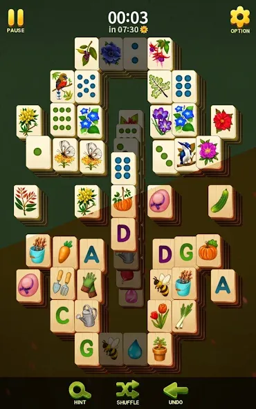 Mahjong Blossom Solitaire  [МОД Много денег] Screenshot 2