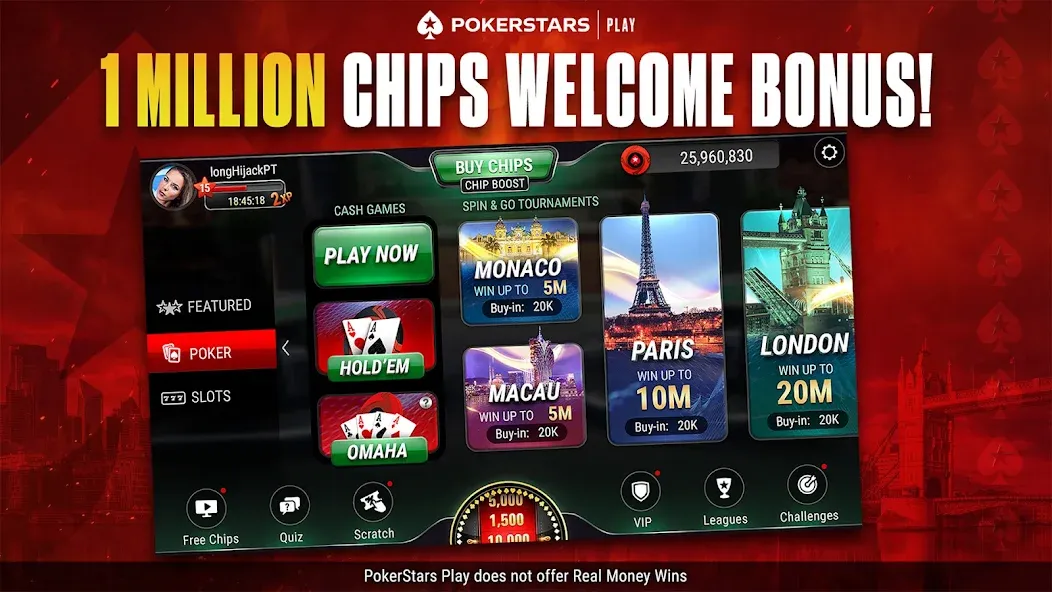 PokerStars Play: Texas Hold'em (ПокерСтарс Плей)  [МОД Все открыто] Screenshot 4